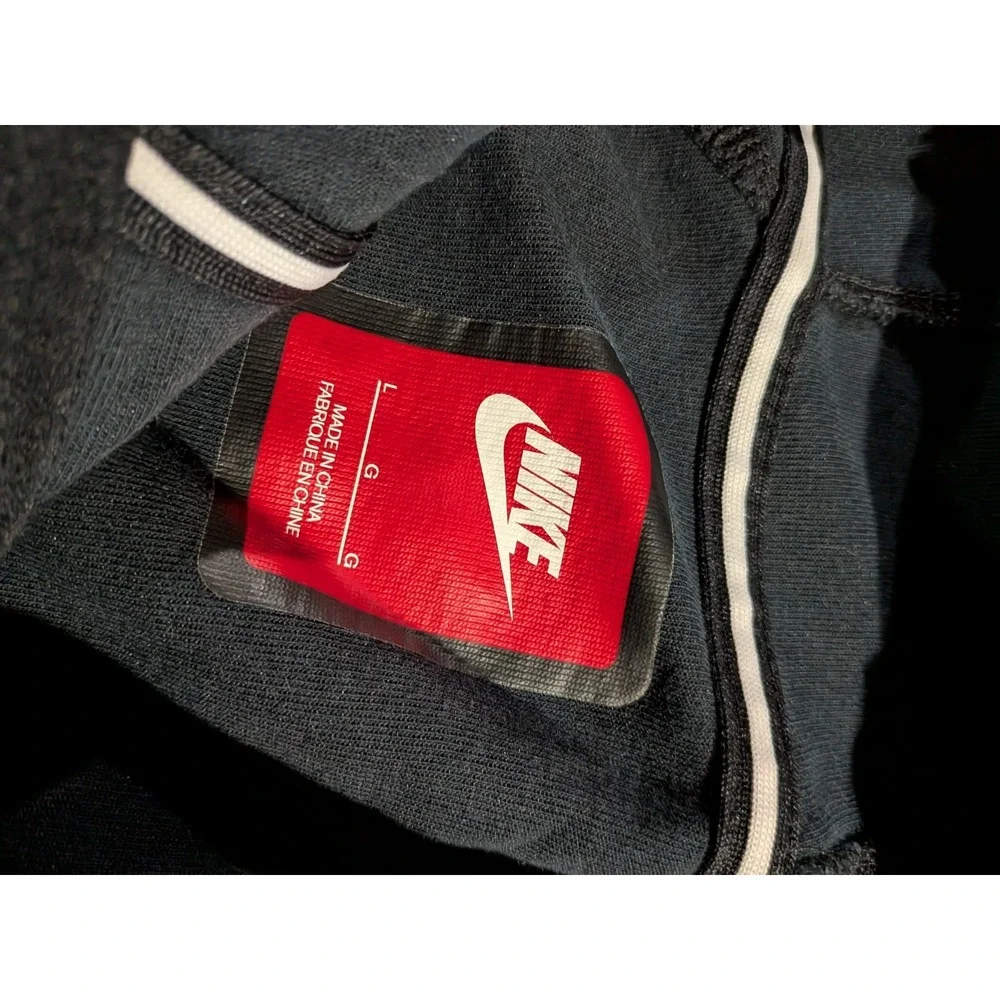 Nike Womens Black Tech Fleece‎ Cape 669613-010 Full Zip Hooded Jacket Size Large